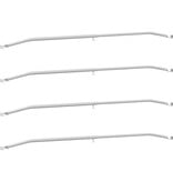 VidaXL geschikt voor vlak tarpaulin beugel 4 pcs Zilver 100-145 cm