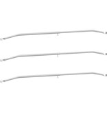 VidaXL geschikt voor vlak tarpaulin beugel 3 pcs Zilver 100-145 cm