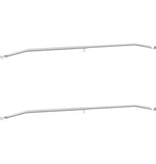 VidaXL geschikt voor vlak tarpaulin beugel 2 pcs Zilver 100-145 cm