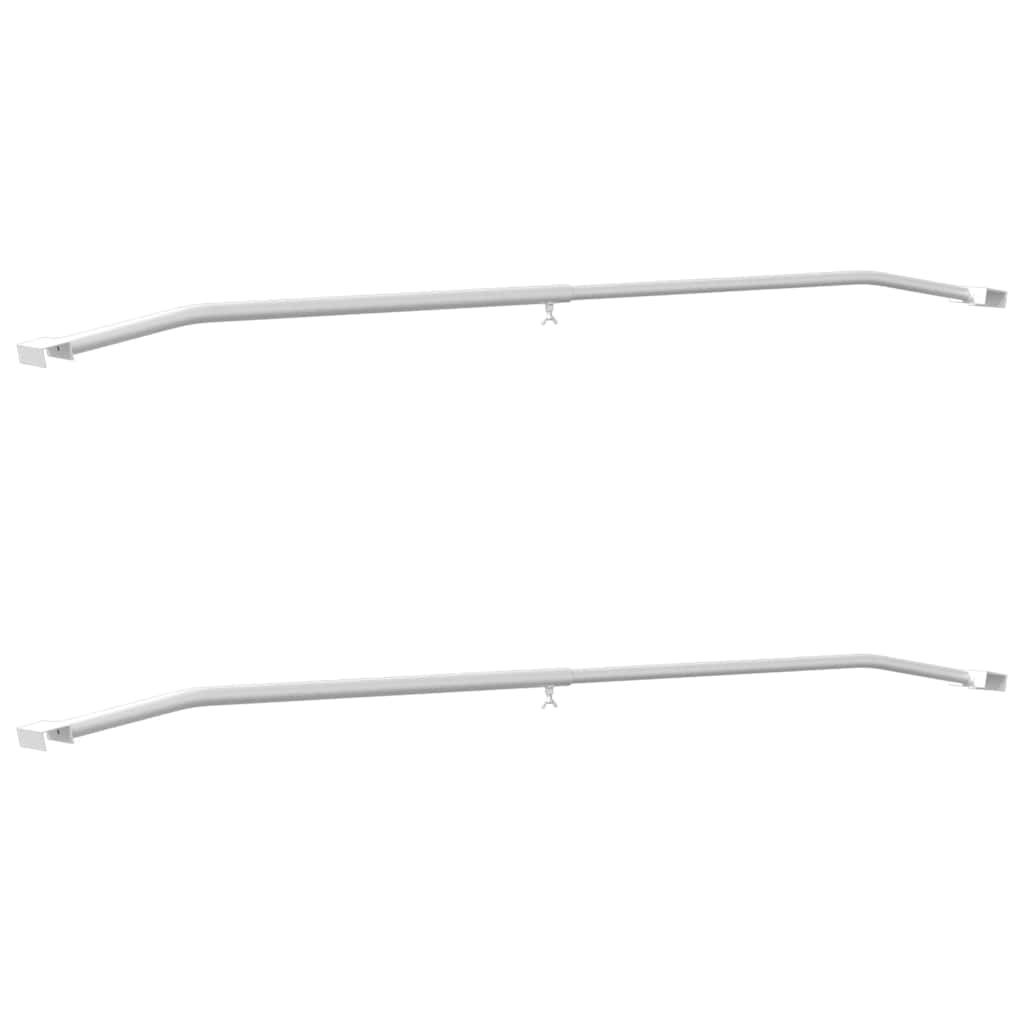 VidaXL geschikt voor vlak tarpaulin beugel 2 pcs Zilver 100-145 cm