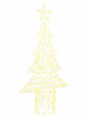 VidaXL Kerstboom met 240 LED Warmwit 180 cm Acryl
