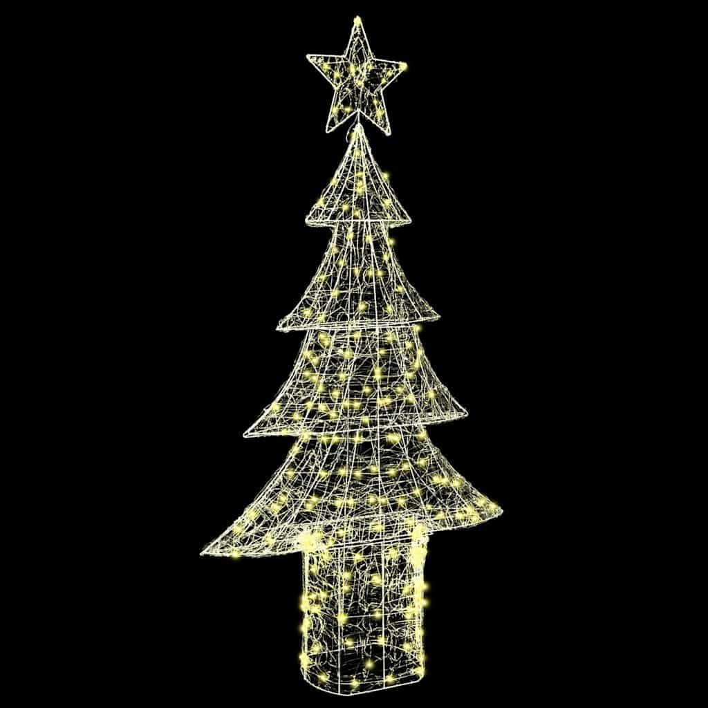 VidaXL Kerstboom met 240 LED Warmwit 180 cm Acryl