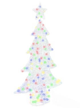 VidaXL Kerstboom met 160 LED Multikleur 150 cm Acryl