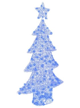 VidaXL Kerstboom met 160 LED Blauw 150 cm Acryl
