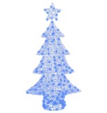 VidaXL Kerstboom met 160 LED Blauw 150 cm Acryl