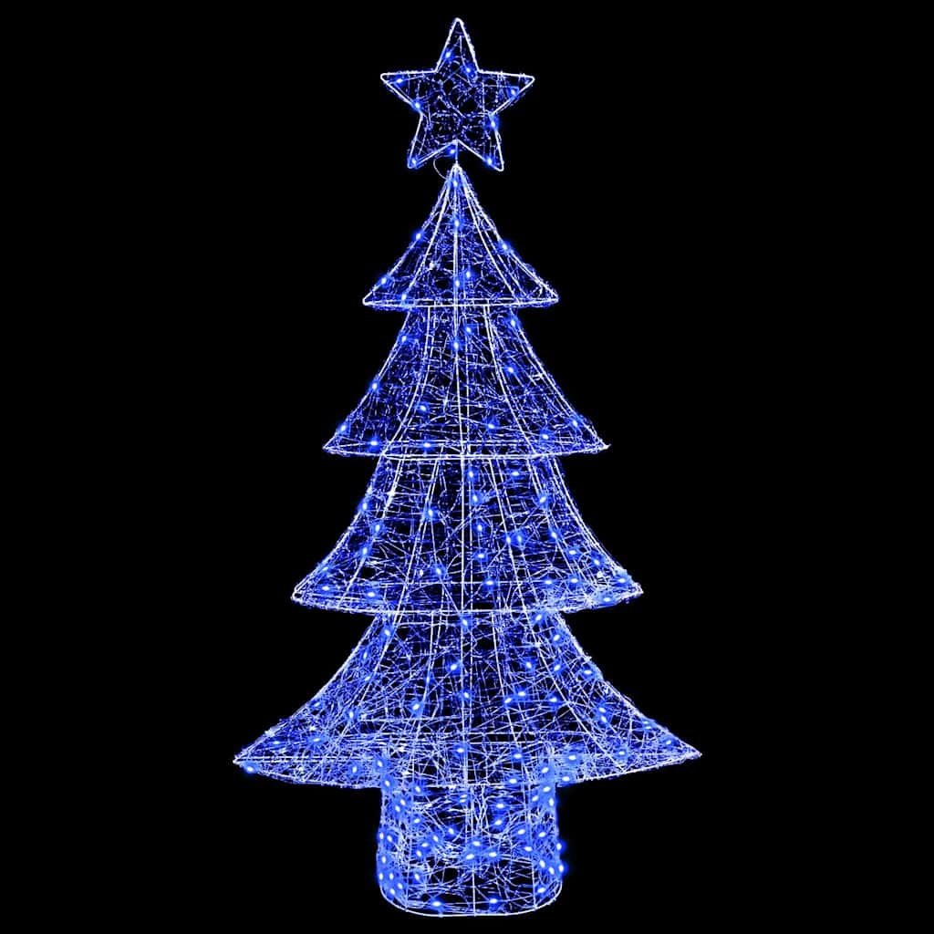 VidaXL Kerstboom met 160 LED Blauw 150 cm Acryl