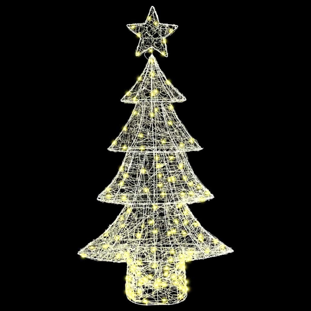 VidaXL Kerstboom met 160 LED Warmwit 150 cm Acryl