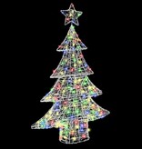 VidaXL Kerstboom met 100 LED Multikleur 120 cm Acryl
