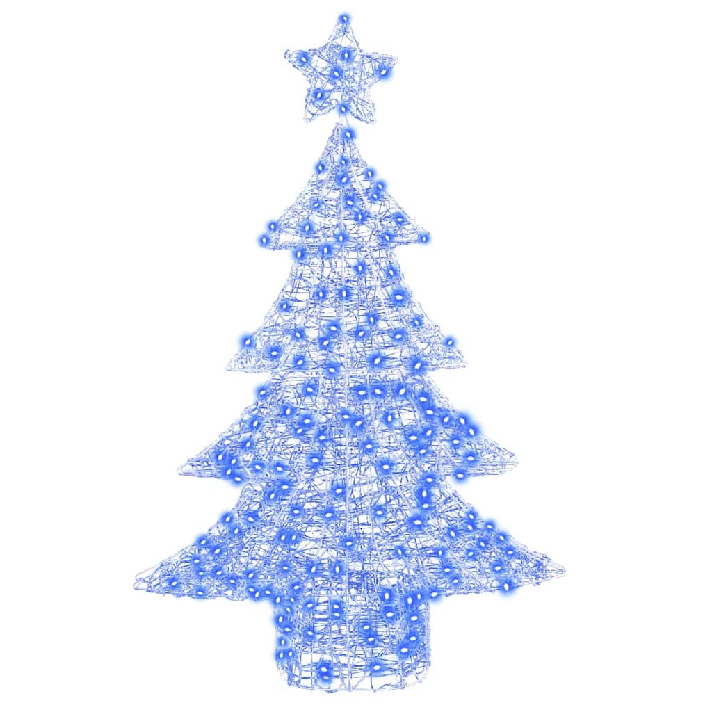 VidaXL Kerstboom met 100 LED Blauw 120 cm Acryl