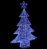 VidaXL Kerstboom met 100 LED Blauw 120 cm Acryl