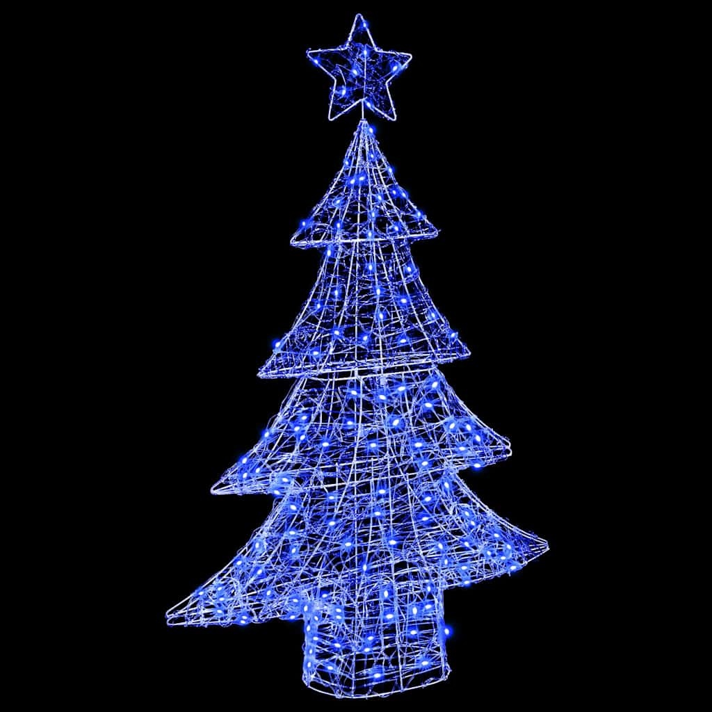 VidaXL Kerstboom met 100 LED Blauw 120 cm Acryl