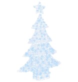 VidaXL Kerstboom met 100 LED Koudwit 120 cm Acryl