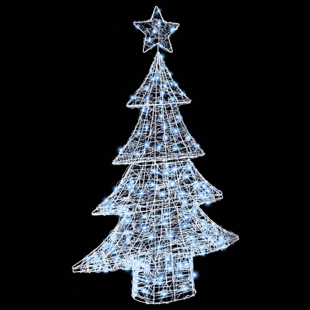 VidaXL Kerstboom met 100 LED Koudwit 120 cm Acryl