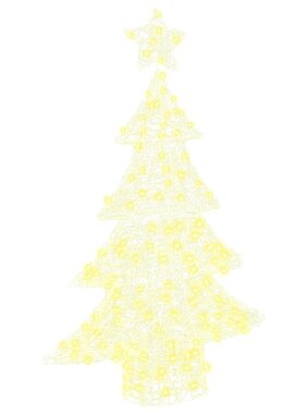 VidaXL Kerstboom met 100 LED Warmwit 120 cm Acryl