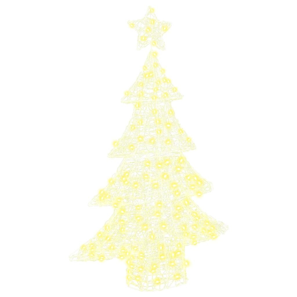 VidaXL Kerstboom met 100 LED Warmwit 120 cm Acryl