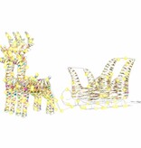 VidaXL Rendier trek slede met 160 LED Warmwit 30 x 12 x 54.5 cm PET