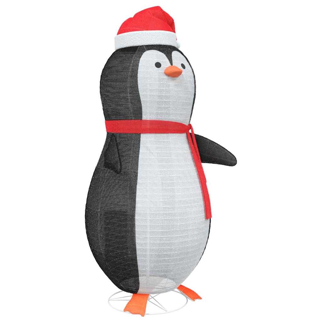 VidaXL Sneeuw Pinguïn Figuur Warmwit 78 x 88 x 180 cm Stof
