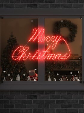 VidaXL Kerstbord met 216 LED Rood 99 x 55 x 13 cm IJzer