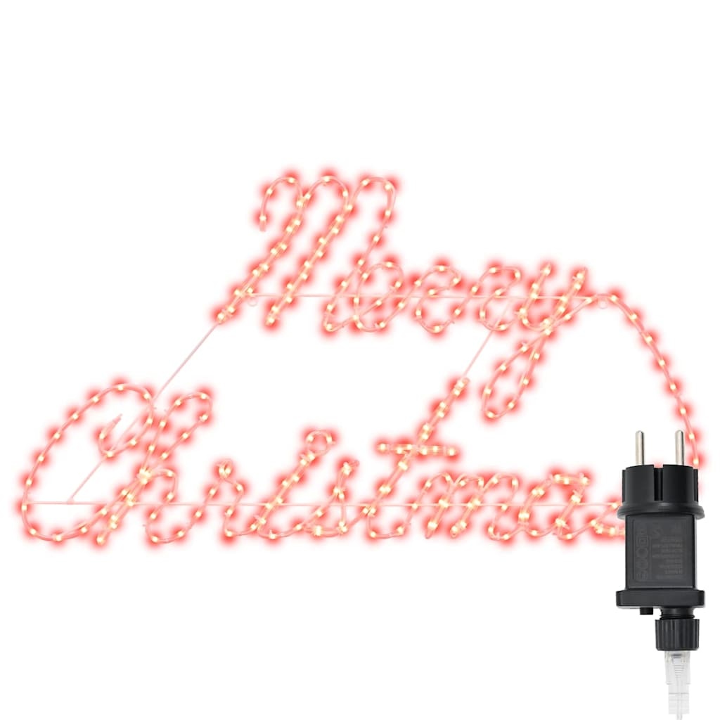 VidaXL Kerstbord met 216 LED Rood 99 x 55 x 13 cm IJzer