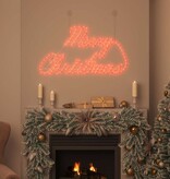 VidaXL Kerstbord met 216 LED Rood 99 x 55 x 13 cm IJzer