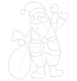 VidaXL Kerstman Licht met 168 LED Multikleur 58.5 x 60 x 1.3 cm IJzer