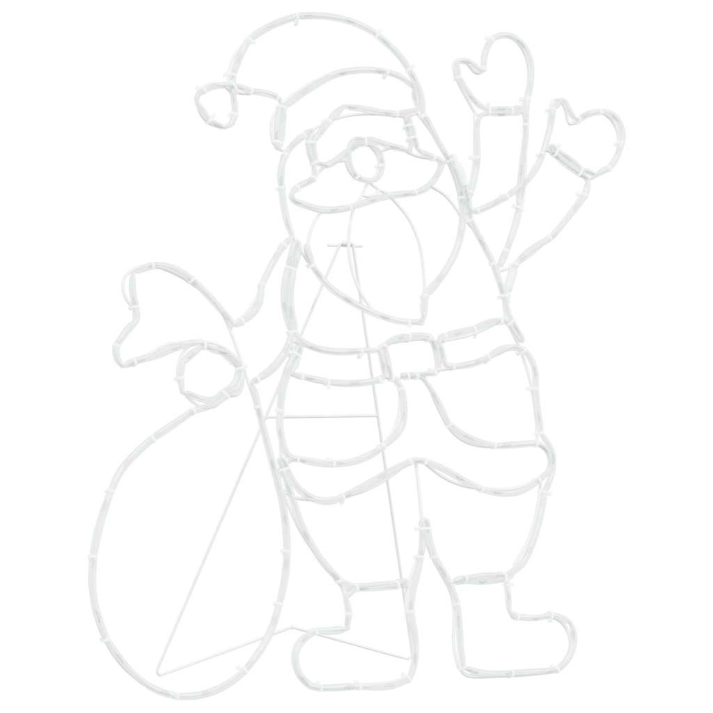 VidaXL Kerstman Licht met 168 LED Multikleur 58.5 x 60 x 1.3 cm IJzer