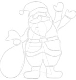 VidaXL Kerstman Licht met 168 LED Multikleur 58.5 x 60 x 1.3 cm IJzer