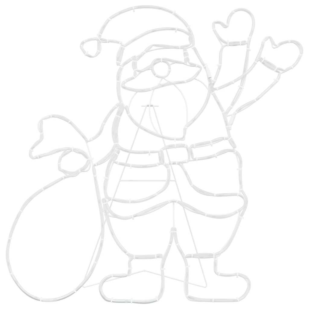 VidaXL Kerstman Licht met 168 LED Multikleur 58.5 x 60 x 1.3 cm IJzer