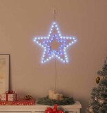 VidaXL Kerstster met 72 LED Koud Wit 51.5 x 50 x 0.65 cm IJzer