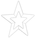 VidaXL Kerstster met 72 LED Koud Wit 51.5 x 50 x 0.65 cm IJzer