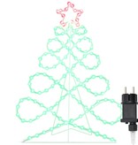 VidaXL Kerstboomvormige lamp met 144 LED Multikleur 80 x 56 cm PVC