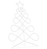 VidaXL Kerstboomvormige lamp met 144 LED Multikleur 80 x 56 cm PVC