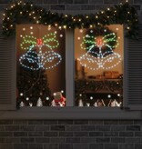 VidaXL Kerstbel met 144 LED Multikleur 56 x 46 cm PVC