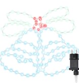 VidaXL Kerstbel met 144 LED Multikleur 56 x 46 cm PVC