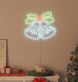 VidaXL Kerstbel met 144 LED Multikleur 56 x 46 cm PVC