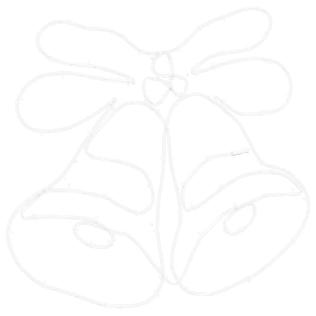 VidaXL Kerstbel met 144 LED Multikleur 56 x 46 cm PVC