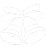 VidaXL Kerstbel met 144 LED Multikleur 56 x 46 cm PVC