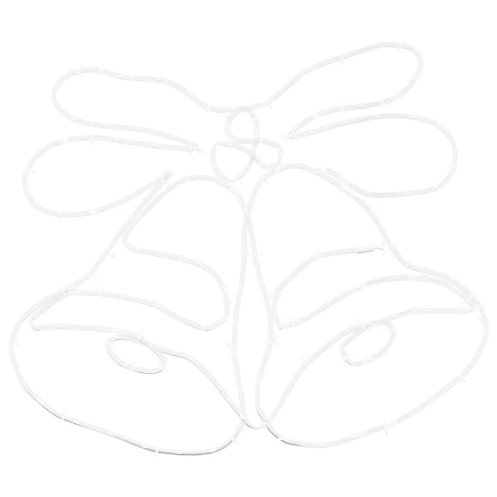 VidaXL Kerstbel met 144 LED Multikleur 56 x 46 cm PVC