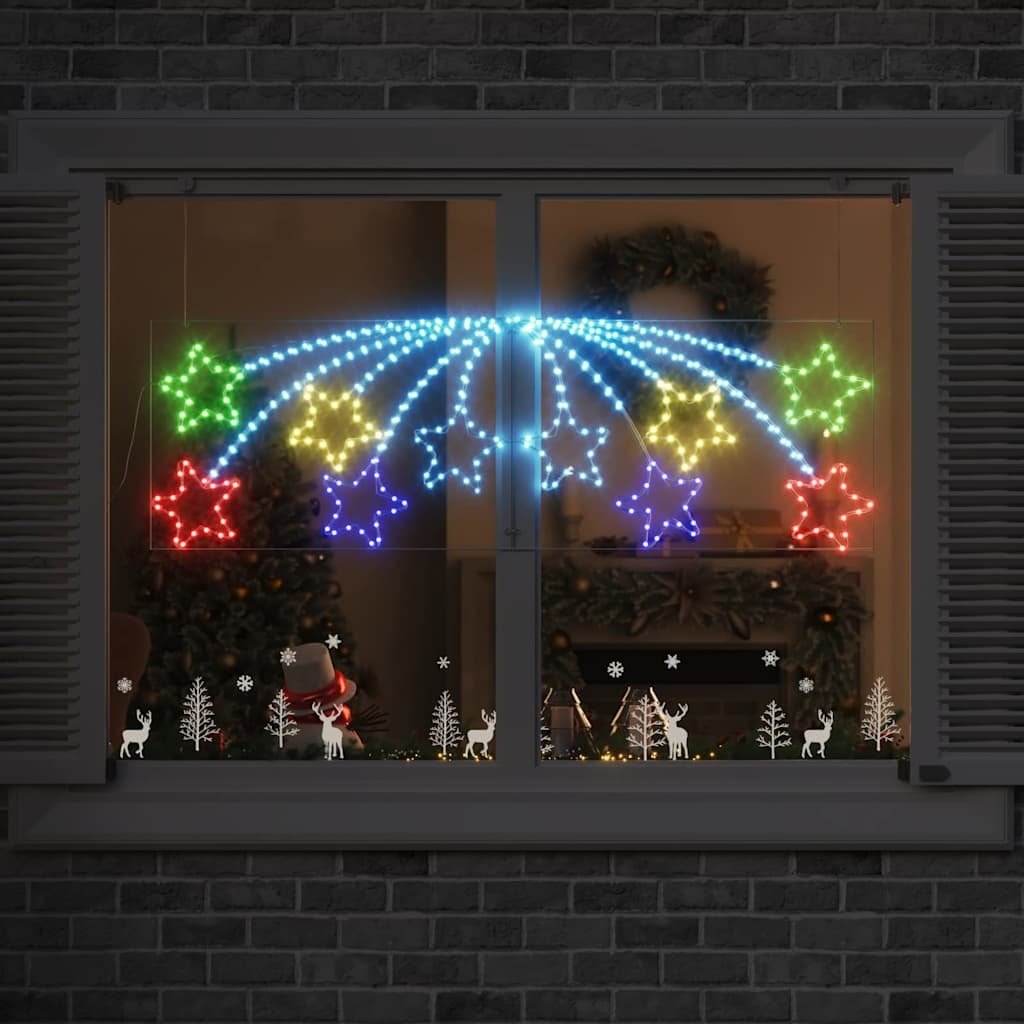 VidaXL Kerstster met 432 LED Multikleur 180 x 57 cm PVC