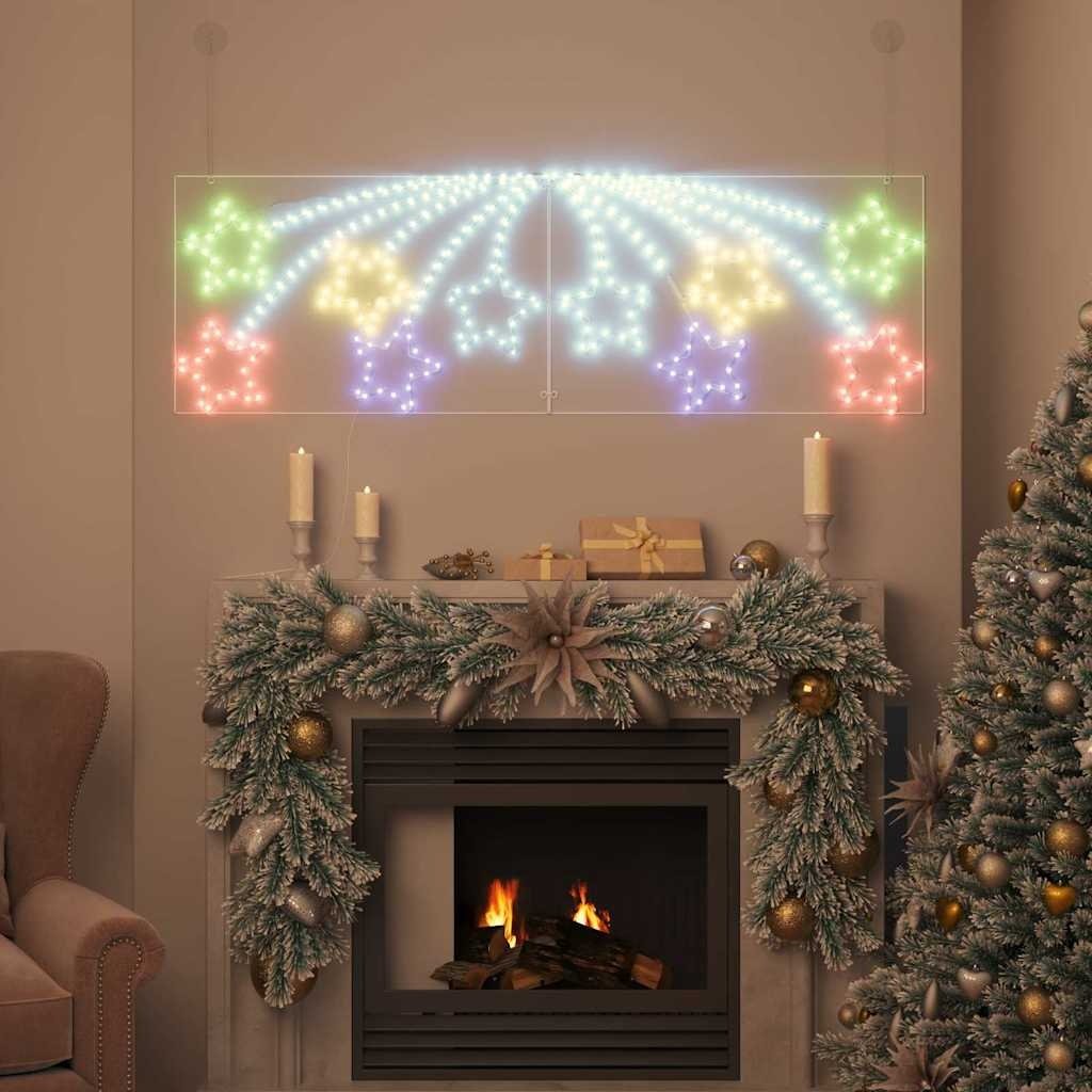 VidaXL Kerstster met 432 LED Multikleur 180 x 57 cm PVC