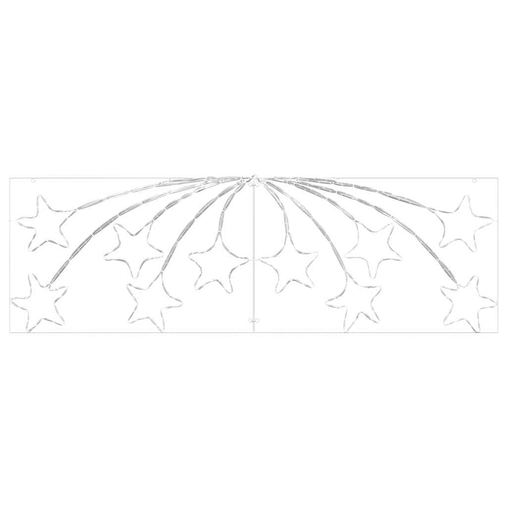 VidaXL Kerstster met 432 LED Multikleur 180 x 57 cm PVC