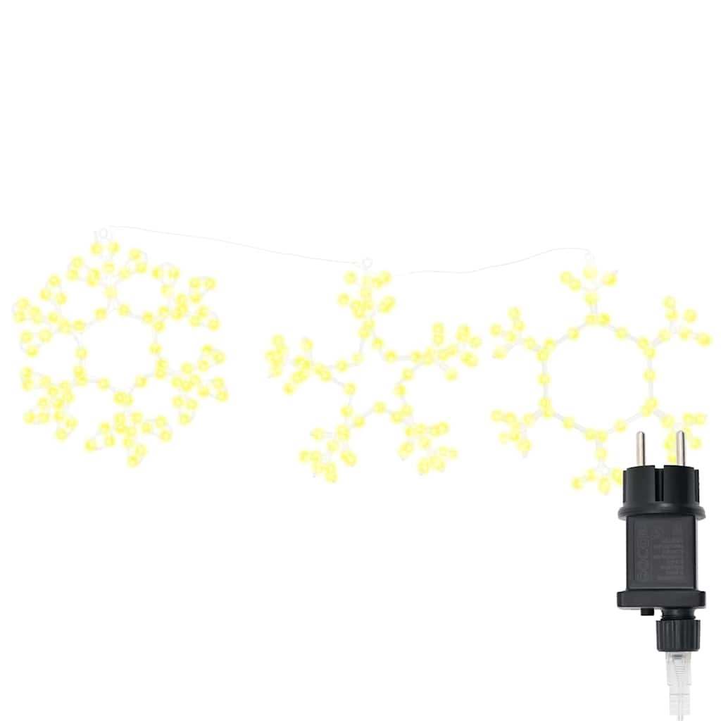 VidaXL Kerstsneeuwvlok met 252 LED Warmwit 45 x 38 cm PVC