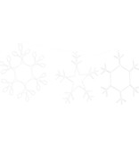 VidaXL Kerstsneeuwvlok met 252 LED Warmwit 45 x 38 cm PVC