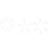 VidaXL Kerstsneeuwvlok met 252 LED Warmwit 45 x 38 cm PVC