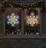 VidaXL Kerstsneeuwvlok met 180 LED Warmwit 56 x 49 x 0.7 cm PVC