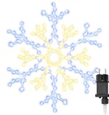 VidaXL Kerstsneeuwvlok met 180 LED Warmwit 56 x 49 x 0.7 cm PVC