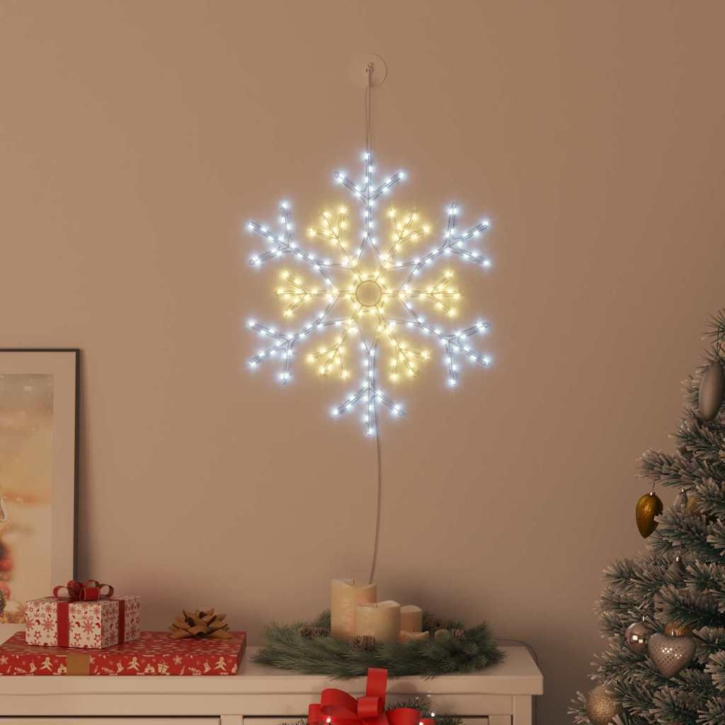 VidaXL Kerstsneeuwvlok met 180 LED Warmwit 56 x 49 x 0.7 cm PVC
