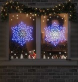 VidaXL Kerstsneeuwvlok met 156 LED Blauw 55,5 x 55,5 x 0,75cm PVC