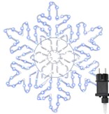 VidaXL Kerstsneeuwvlok met 156 LED Blauw 55,5 x 55,5 x 0,75cm PVC