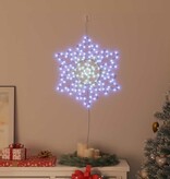 VidaXL Kerstsneeuwvlok met 156 LED Blauw 55,5 x 55,5 x 0,75cm PVC
